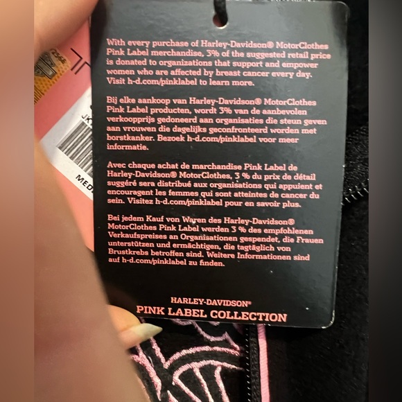 Harley Davidson Fleece Zip up Jacket Pink Label edition - Picture 8 of 10